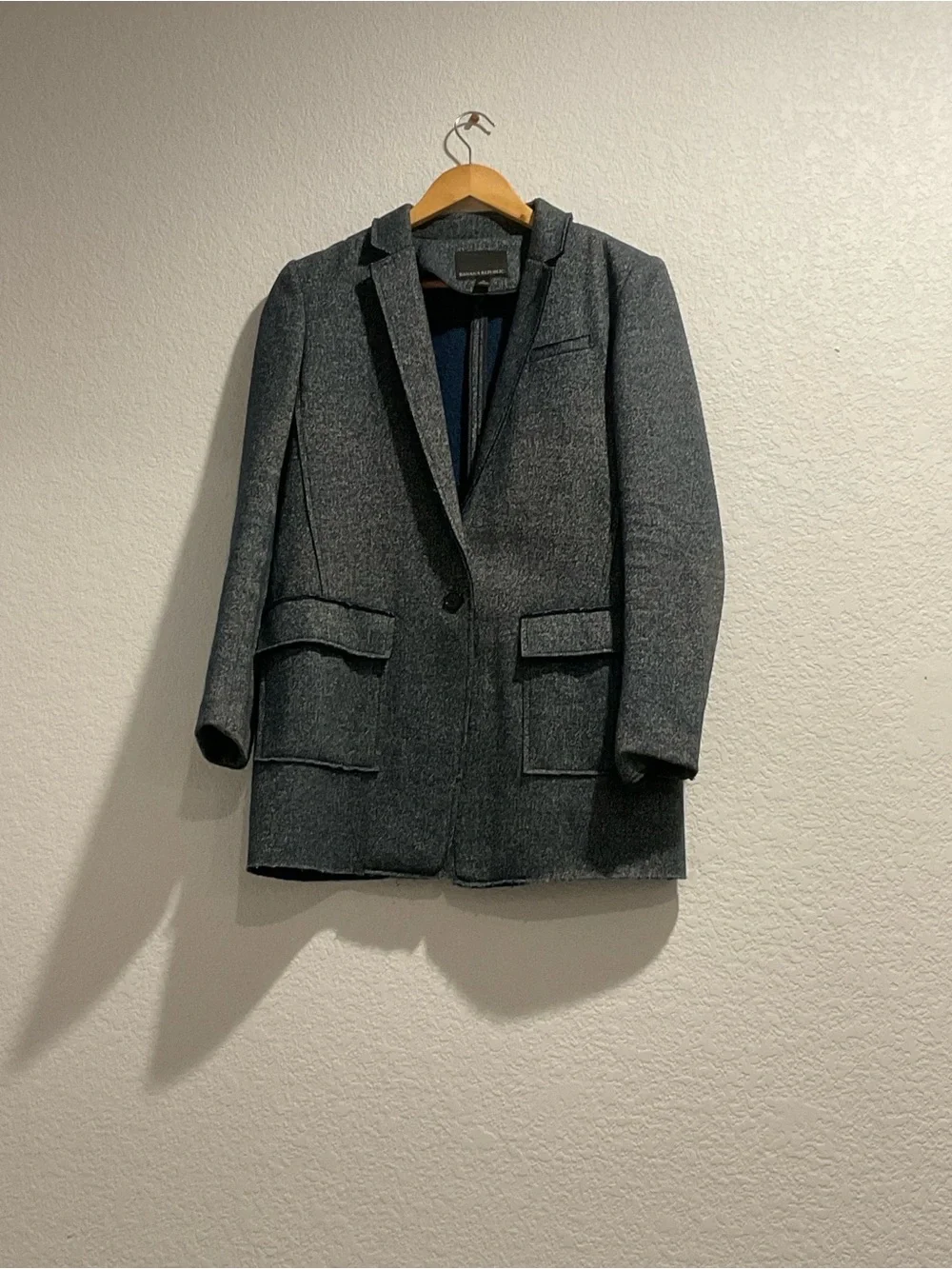 Banana Republic Men's Charcoal Gray Pea Coat